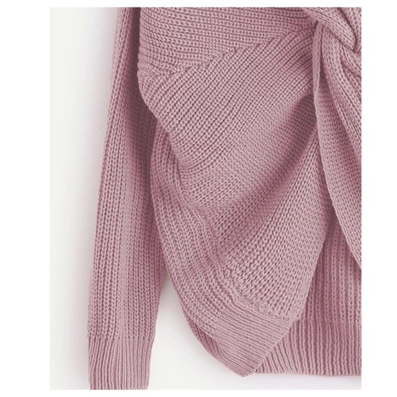 ➕Dusty Pink Knot Detail Sweater - Picture 2 of 5